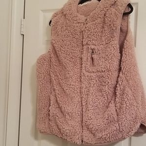 Faux Fur Vest Pink Size XXL